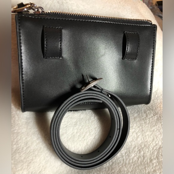 Rebecca Minkoff Belt Bag Black Leather-Faux Fur - Picture 2 of 14